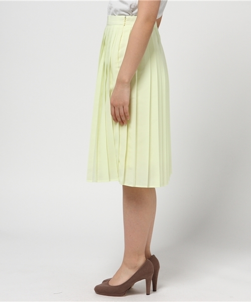 DISCOAT(ディスコート)の「【Discoat】デシンプリーツスカート(スカート・レディース・レモンイエロー/ホワイト/ライトグレー・フリ-)」の5枚目の写真
