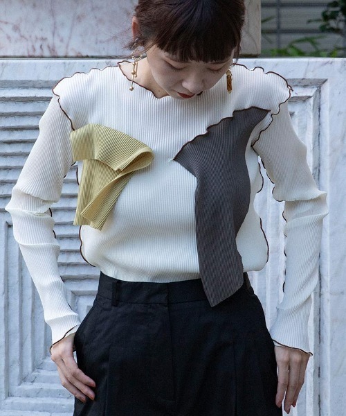 kotohayokozawa(コトハヨコザワ)の「kotohayokozawa Long sleeve top TD22A-P05(その他トップス・レディース・ホワイト/ライトグリーン/ブラック/パープル・FREE)」の6枚目の写真