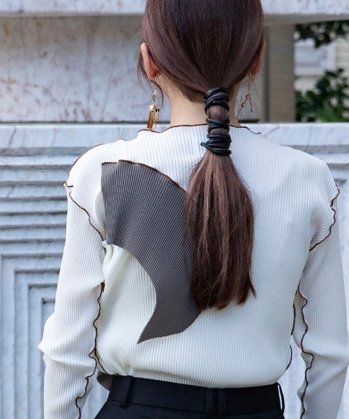 kotohayokozawa(コトハヨコザワ)の「kotohayokozawa Long sleeve top TD22A-P05(その他トップス・レディース・ホワイト/ライトグリーン/ブラック/パープル・FREE)」の7枚目の写真