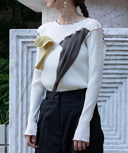 kotohayokozawa(コトハヨコザワ)の「kotohayokozawa Long sleeve top TD22A-P05(その他トップス・レディース・ホワイト/ライトグリーン/ブラック/パープル・FREE)」の8枚目の写真