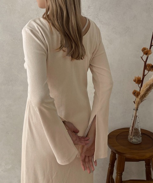 apres jour clair（アプレジュールクレア）の「【apres jour clair】結びデザインワンピース【ZOZOTOWN限定アイテム】（ワンピース・レディース・アイボリー/ブラウン系その他・X-LARGE/フリー）」の15枚目の写真