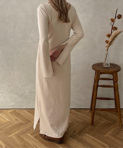 apres jour clair（アプレジュールクレア）の「【apres jour clair】結びデザインワンピース【ZOZOTOWN限定アイテム】（ワンピース・レディース・アイボリー/ブラウン系その他・X-LARGE/フリー）」の11枚目の写真