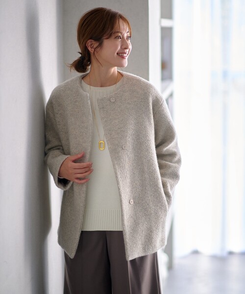 Reflect（リフレクト）の「◇【ふんわり軽く羽織れる】クルーネック