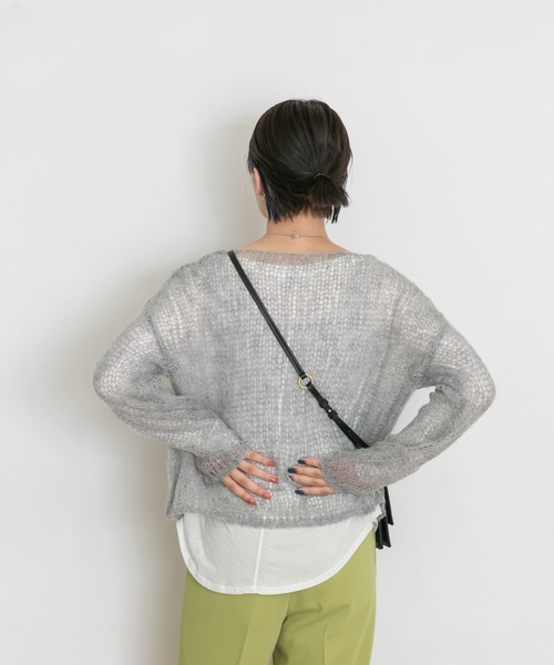 UR Lab.(アーバンリサーチラボ)の「透かし編みニット(ニット/セーター・レディース・グレー系その他/ブルー系その他/オレンジ系その他・FREE)」の5枚目の写真