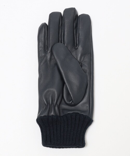 SHIPS（シップス）の「SHIPS: レザー リブ グローブ 手袋（手袋・メンズ・ブラック/ネイビー/ブラウン・ONE SIZE）」の7枚目の写真