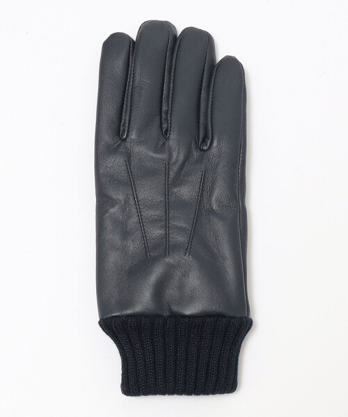 SHIPS（シップス）の「SHIPS: レザー リブ グローブ 手袋（手袋・メンズ・ブラック/ネイビー/ブラウン・ONE SIZE）」の9枚目の写真