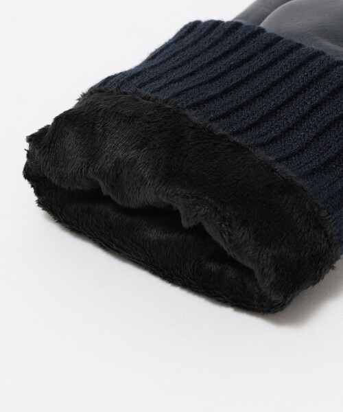 SHIPS（シップス）の「SHIPS: レザー リブ グローブ 手袋（手袋・メンズ・ブラック/ネイビー/ブラウン・ONE SIZE）」の11枚目の写真