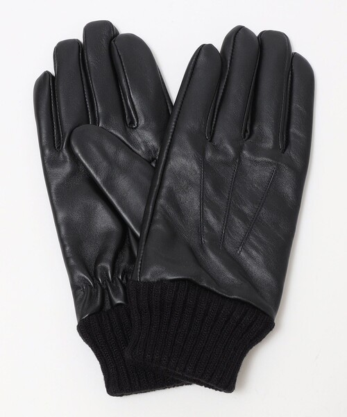 SHIPS（シップス）の「SHIPS: レザー リブ グローブ 手袋（手袋・メンズ・ブラック/ネイビー/ブラウン・ONE SIZE）」の14枚目の写真