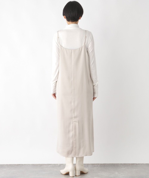 LEPSIM(レプシィム)の「細ひもキャミワンピース 165184(ワンピース・レディース・グレイッシュベージュ/ブラック・FREE)」の8枚目の写真