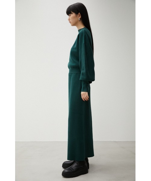 AZUL by moussy(アズールバイマウジー)の「BOTTLE NECK BLOUSING RIB OP/ボトルネックブラウジングリブワンピ(ワンピース・レディース・ボルドー/ブラック/ダークグリーン・SMALL/MEDIUM)」の17枚目の写真