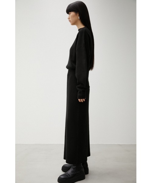 AZUL by moussy(アズールバイマウジー)の「BOTTLE NECK BLOUSING RIB OP/ボトルネックブラウジングリブワンピ(ワンピース・レディース・ボルドー/ブラック/ダークグリーン・SMALL/MEDIUM)」の8枚目の写真