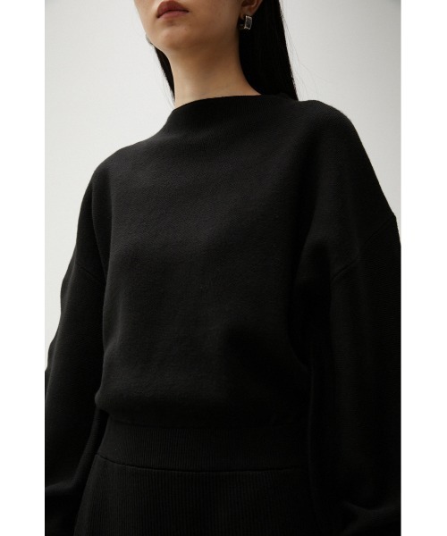 AZUL by moussy(アズールバイマウジー)の「BOTTLE NECK BLOUSING RIB OP/ボトルネックブラウジングリブワンピ(ワンピース・レディース・ボルドー/ブラック/ダークグリーン・SMALL/MEDIUM)」の10枚目の写真