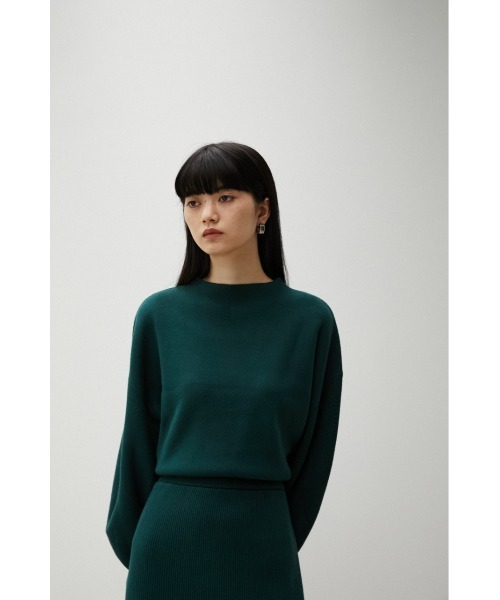 AZUL by moussy(アズールバイマウジー)の「BOTTLE NECK BLOUSING RIB OP/ボトルネックブラウジングリブワンピ(ワンピース・レディース・ボルドー/ブラック/ダークグリーン・SMALL/MEDIUM)」の13枚目の写真