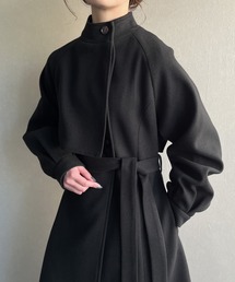 JUNOAH（ジュノア）の「スタンドカラーフレアロングコート（その他アウター）」
