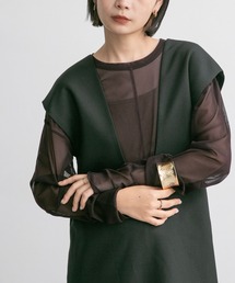 KBF | ロングスリーブチュールカットソー(Tシャツ/カットソー)