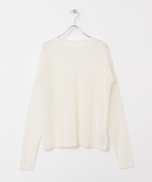 KBF（ケイビーエフ）の「ロングスリーブチュールカットソー（Tシャツ/カットソー・レディース・チャコールグレー/バーガンディー/アイボリー・ONE）」の14枚目の写真