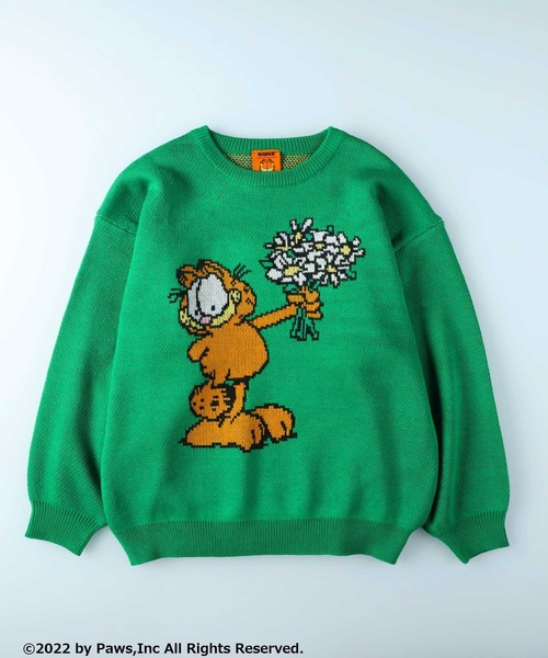 Right-on（ライトオン）の「【GARFIELD】ブルームセーター（ニット/セーター・メンズ・ブラウン/イエロー/グリーン/ブラック・L/XL/M/S）」の3枚目の写真