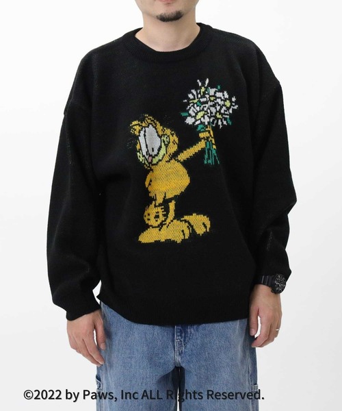 Right-on（ライトオン）の「【GARFIELD】ブルームセーター（ニット/セーター・メンズ・ブラウン/イエロー/グリーン/ブラック・L/XL/M/S）」の2枚目の写真