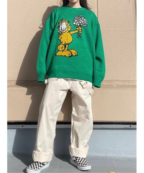 Right-on（ライトオン）の「【GARFIELD】ブルームセーター（ニット/セーター・メンズ・ブラウン/イエロー/グリーン/ブラック・L/XL/M/S）」の17枚目の写真