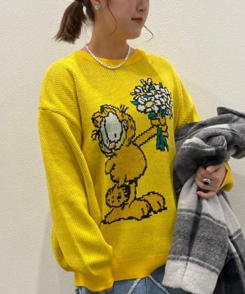 Right-on（ライトオン）の「【GARFIELD】ブルームセーター（ニット/セーター・メンズ・ブラウン/イエロー/グリーン/ブラック・L/XL/M/S）」の22枚目の写真