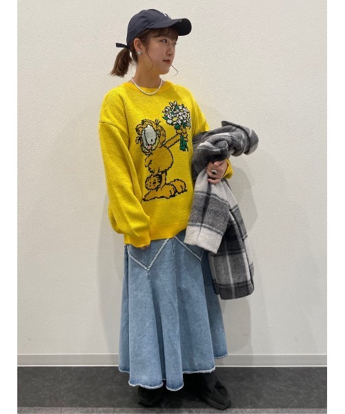 Right-on（ライトオン）の「【GARFIELD】ブルームセーター（ニット/セーター・メンズ・ブラウン/イエロー/グリーン/ブラック・L/XL/M/S）」の21枚目の写真