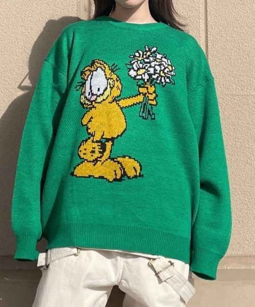 Right-on（ライトオン）の「【GARFIELD】ブルームセーター（ニット/セーター・メンズ・ブラウン/イエロー/グリーン/ブラック・L/XL/M/S）」の19枚目の写真