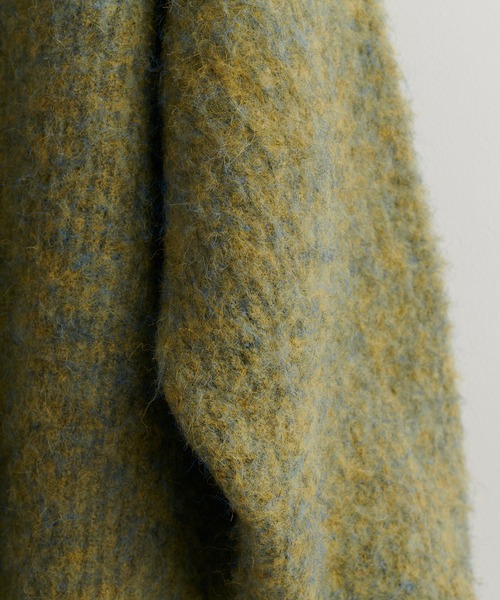 natural couture(ナチュラルクチュール)の「裏地付きが嬉しい◎/カラーメランジ裏付きニットコート(ノーカラーコート・レディース・ベージュ/グリーン/ブラウン・FREE)」の12枚目の写真