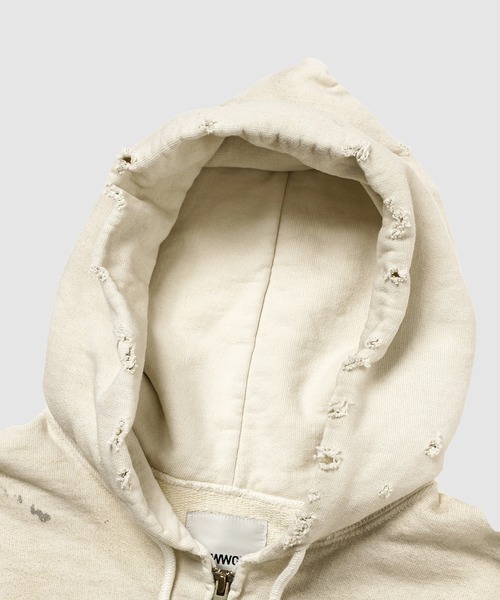 BOWWOW ベージュ フルジップパーカー ZIP SWEAT HOODIE AGING | BOW WOW(バウワウ) / トップス