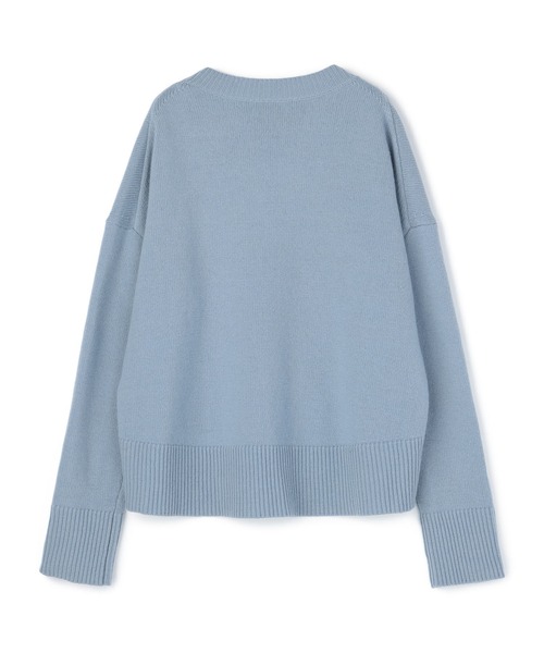 【美品】PICONE ピコーネ カシミア混　ニットセーター グレー 38 ウール混きれい色ニット［日本製］（ニット/セーター）｜(花笑む