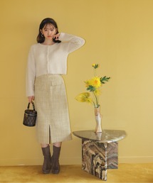 PROPORTION BODY DRESSING | フロントファスナーツィードスカート / 1213120202(スカート)