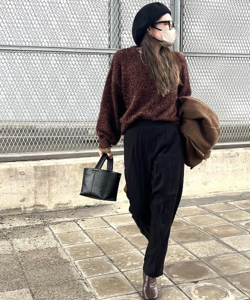 LBC（エルビーシー）の「ピーチ起毛テーパードパンツ（その他パンツ・レディース・グリーン/ピンク系その他/ブラック/ベージュ・M/L）」の18枚目の写真