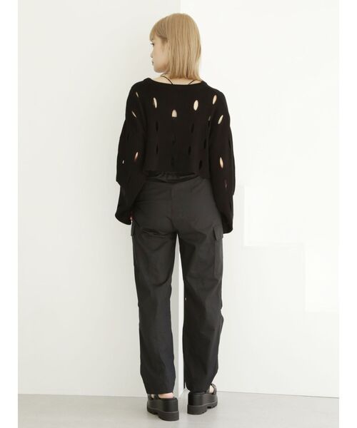 MURUA（ムルーア）の「カーブカーゴパンツ（カーゴパンツ・レディース・ブラック/カーキ・2/1）」の9枚目の写真