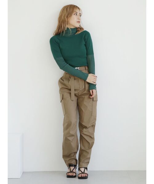 MURUA（ムルーア）の「カーブカーゴパンツ（カーゴパンツ・レディース・ブラック/カーキ・2/1）」の11枚目の写真