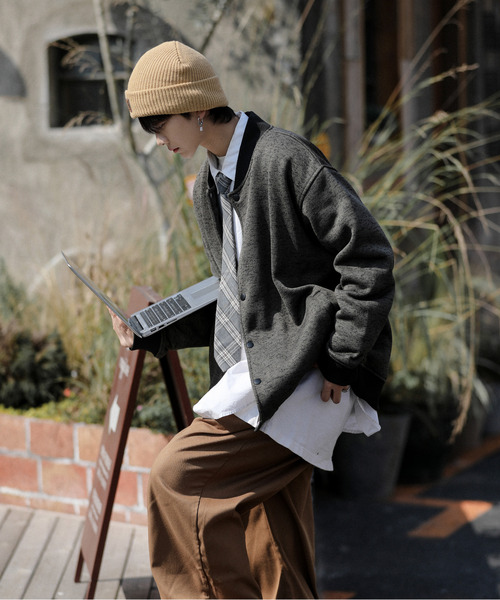 【セール】【neos -addictive design-】ルーズシルエット ニット フリース スタジャン（スタジャン）｜neos（ネオス）