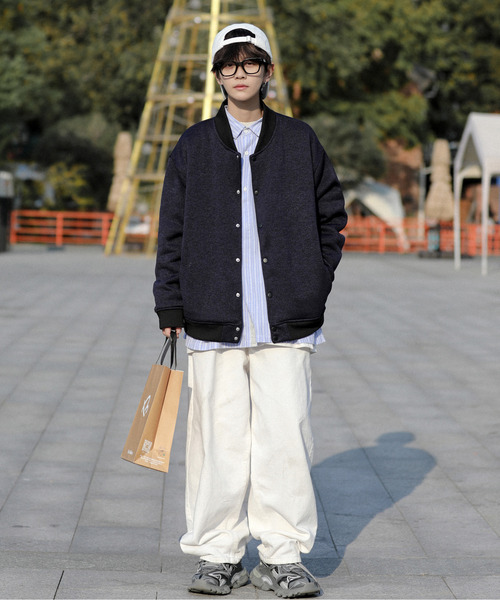 【セール】【neos -addictive design-】ルーズシルエット ニット フリース スタジャン（スタジャン）｜neos（ネオス）