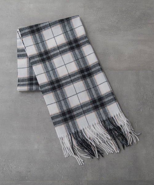 ketty（ケティ）の「タータンチェックストール（マフラー・レディース・ブラウン系その他/ダークベージュ/ブルー系その他/ホワイト系その他・FREE）」の8枚目の写真