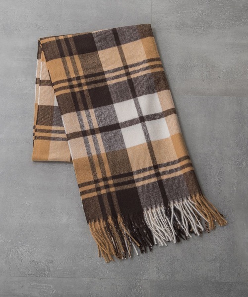 ketty（ケティ）の「タータンチェックストール（マフラー・レディース・ブラウン系その他/ダークベージュ/ブルー系その他/ホワイト系その他・FREE）」の6枚目の写真