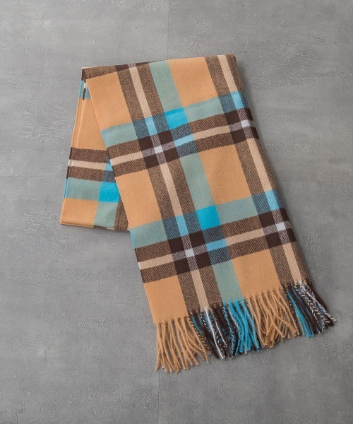 ketty（ケティ）の「タータンチェックストール（マフラー・レディース・ブラウン系その他/ダークベージュ/ブルー系その他/ホワイト系その他・FREE）」の7枚目の写真