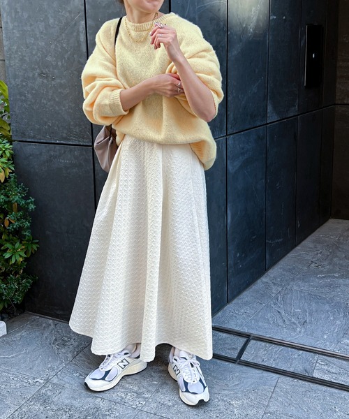 feepur(フェピュール)の「ジャガードタックフレアスカート(スカート・レディース・アイボリー/ブラック/グレー系その他・MEDIUM)」の8枚目の写真