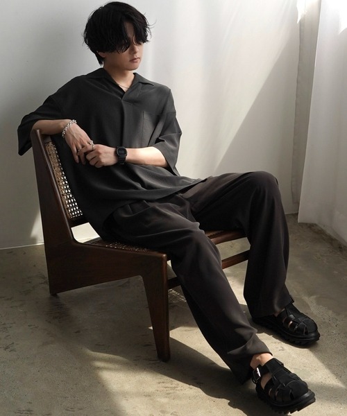 セール】SUEDE COMBINATION SHARK SOLE GURKHA（サンダル）｜WYM