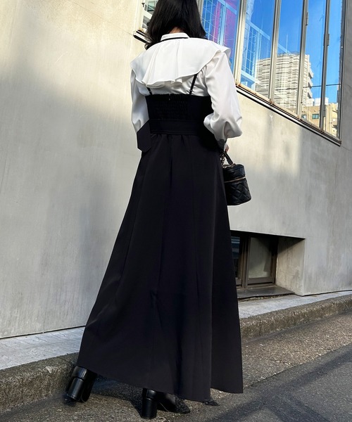INGNI（イング）の「共ベルト付フレアキャミワンピース（ワンピース・レディース・ブラック/ブラウン・M）」の11枚目の写真