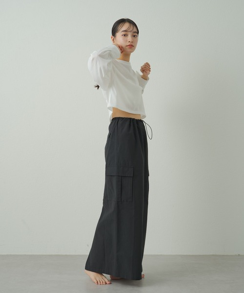 earthy(アーシー)の「【earthy_】ロングタイトスカート(スカート・レディース・ブラック/ホワイト・S/M)」の19枚目の写真