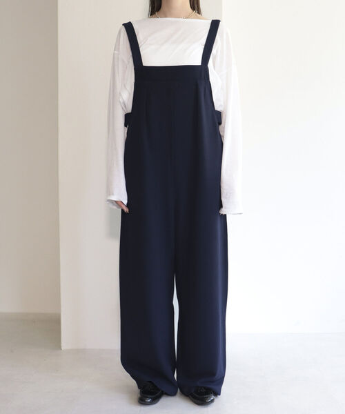 fredy emue(フレディエミュ)の「2WAYジョーゼットサロペット(サロペット/オーバーオール・レディース・ネイビー/ブラック・38)」の16枚目の写真