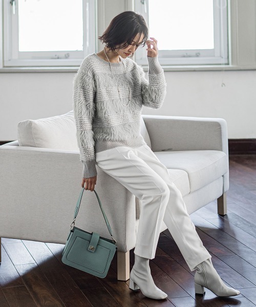 LAUTREAMONT(ロートレアモン)の「2WAYストレッチクリアテーパードパンツ≪洗濯機で洗える≫(スラックス・レディース・ネイビー/ピンク/グリーン/オフホワイト・7号/9号/11号)」の17枚目の写真