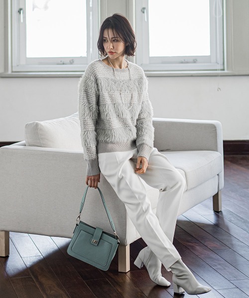 LAUTREAMONT(ロートレアモン)の「2WAYストレッチクリアテーパードパンツ≪洗濯機で洗える≫(スラックス・レディース・ネイビー/ピンク/グリーン/オフホワイト・7号/9号/11号)」の18枚目の写真