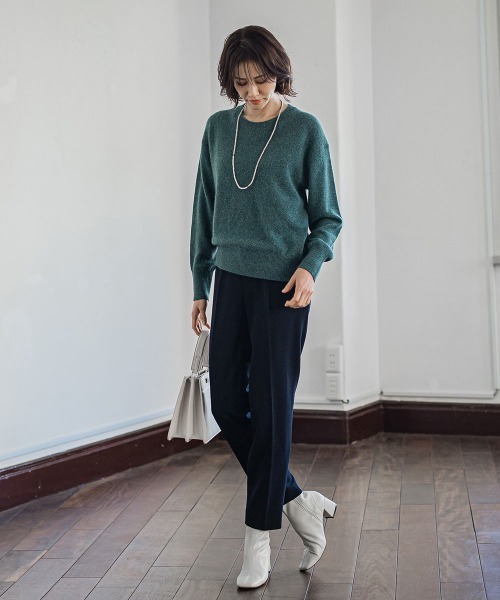 LAUTREAMONT(ロートレアモン)の「2WAYストレッチクリアテーパードパンツ≪洗濯機で洗える≫(スラックス・レディース・ネイビー/ピンク/グリーン/オフホワイト・7号/9号/11号)」の6枚目の写真