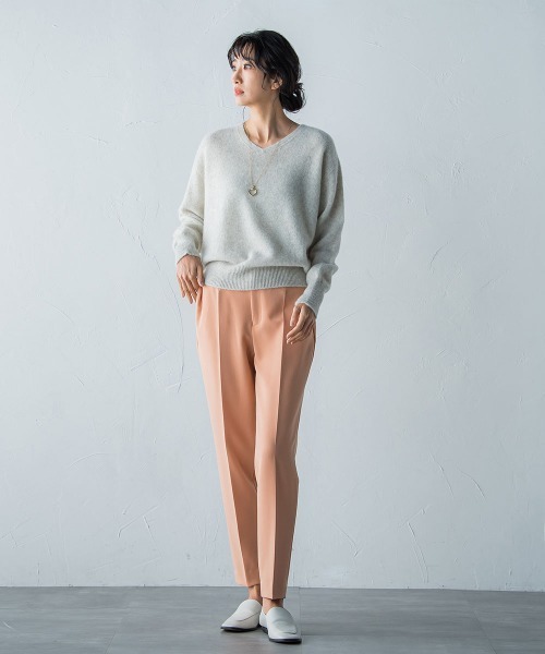 LAUTREAMONT(ロートレアモン)の「2WAYストレッチクリアテーパードパンツ≪洗濯機で洗える≫(スラックス・レディース・ネイビー/ピンク/グリーン/オフホワイト・7号/9号/11号)」の15枚目の写真