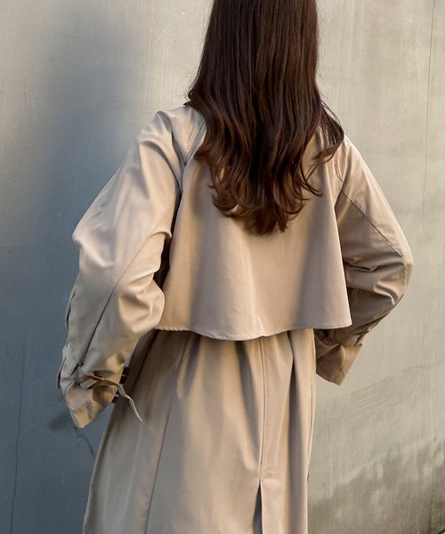 INGNI（イング）の「スタンドカラートレンチコート／A（トレンチコート・レディース・ベージュ/ライトベージュ/ライトカーキ・M）」の17枚目の写真