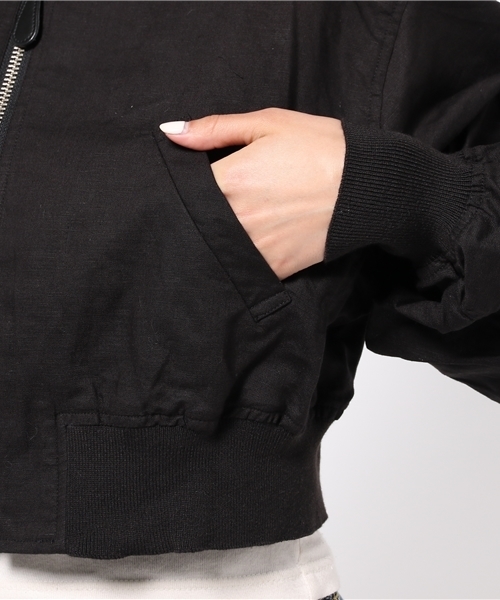 SLY(スライ)の「リネンCROPPED MA-1(ブルゾン・レディース・カーキ系/ベージュ/ブラック・FREE)」の10枚目の写真