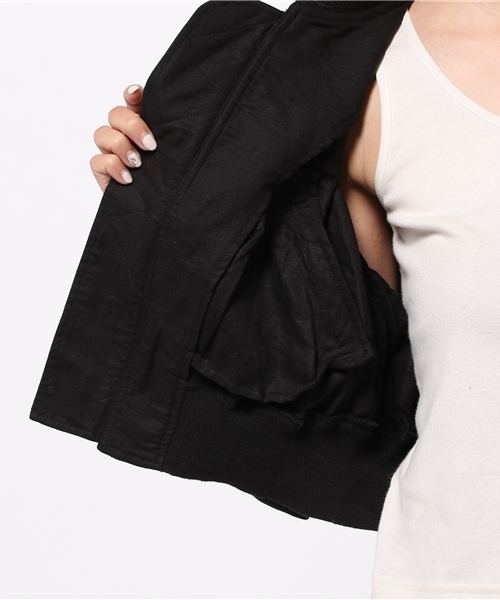 SLY(スライ)の「リネンCROPPED MA-1(ブルゾン・レディース・カーキ系/ベージュ/ブラック・FREE)」の12枚目の写真